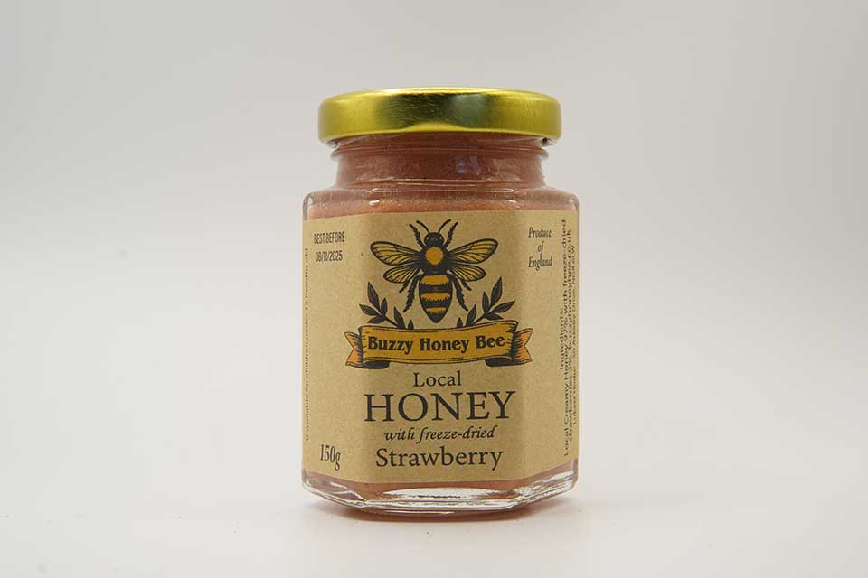 Local honey with strawberry from Nottingham